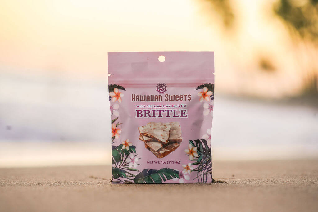 White Chocolate Macadamia Nut Brittle