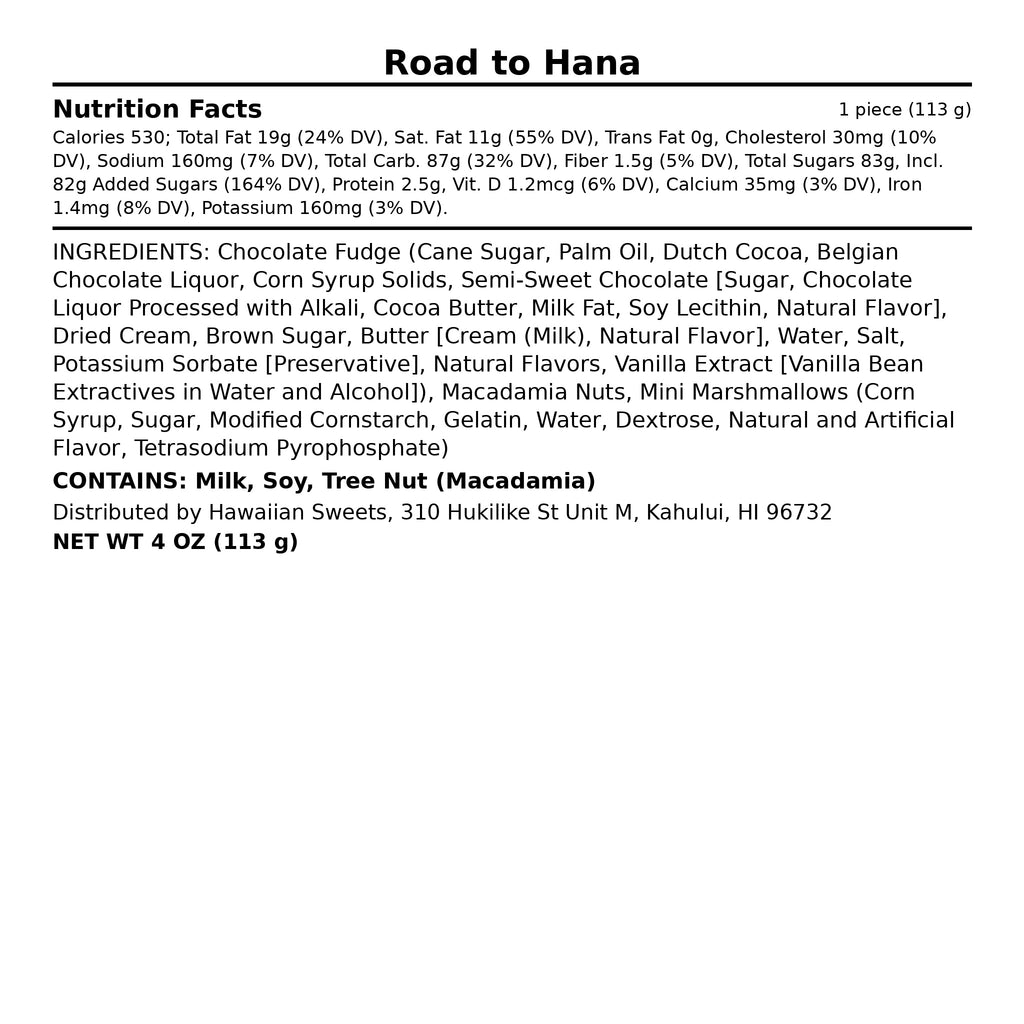 Road to Hana Fudge