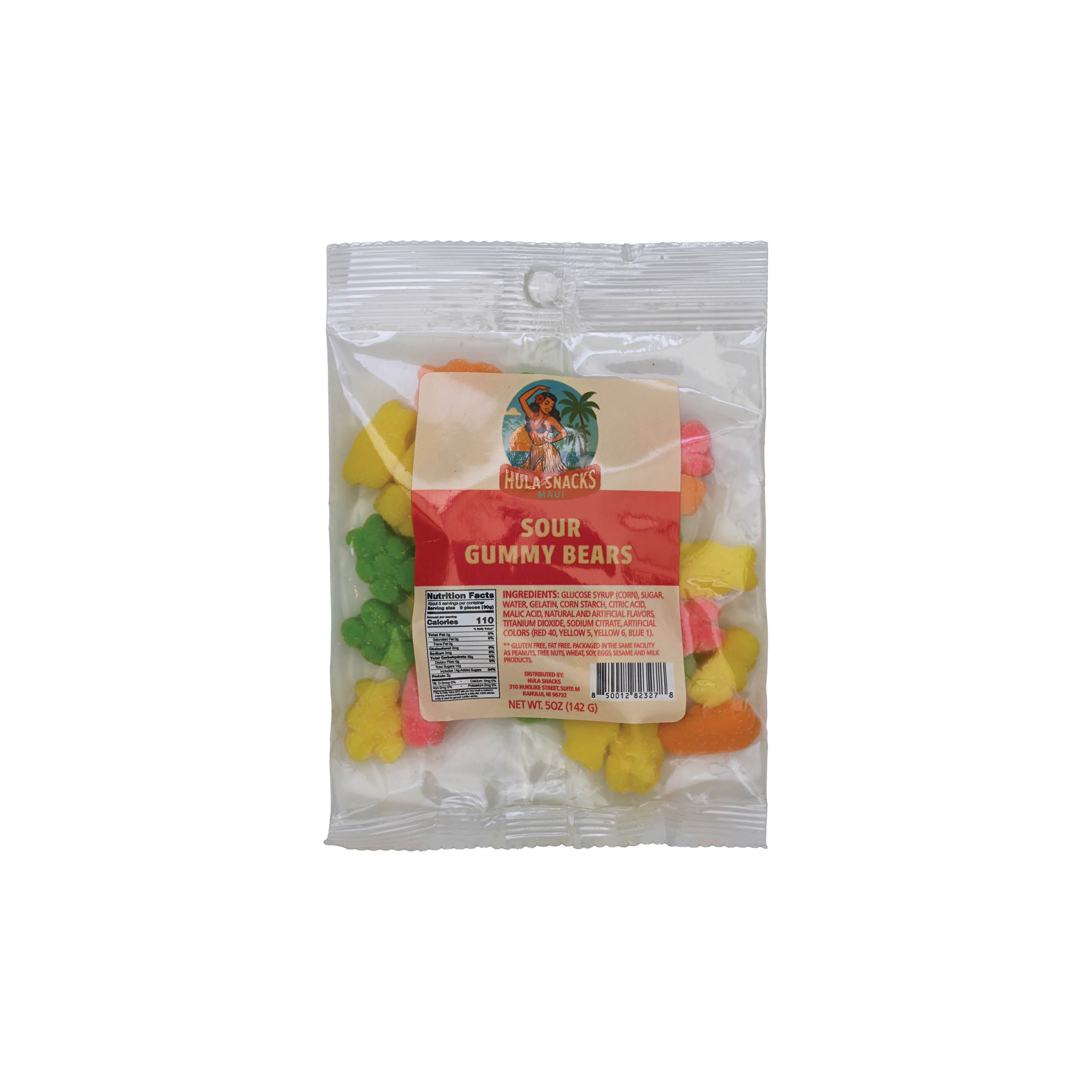 Hula Snacks - Sour Gummi Bears - 5 oz
