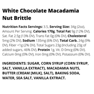 White Chocolate Macadamia Nut Brittle