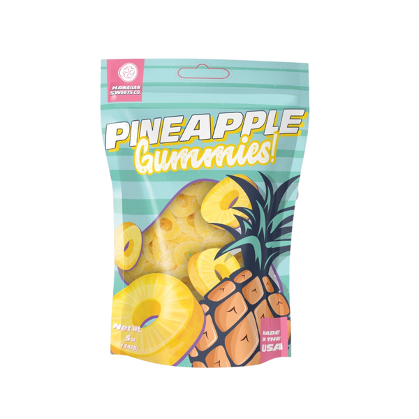 GUMMY PINEAPPLE RINGS HAWAIIAN SWEETS CANDY